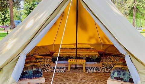 Glamping style accommodation