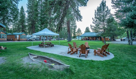 Campsite at crater lake