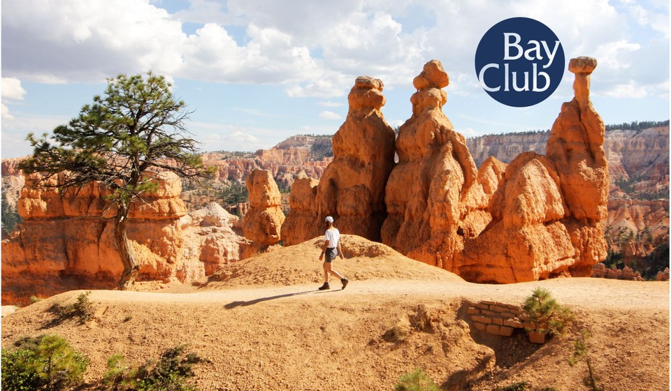 A girl walking through a trail in Bryce Canyon