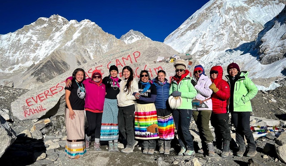 A group of women at the Everest Base Camp