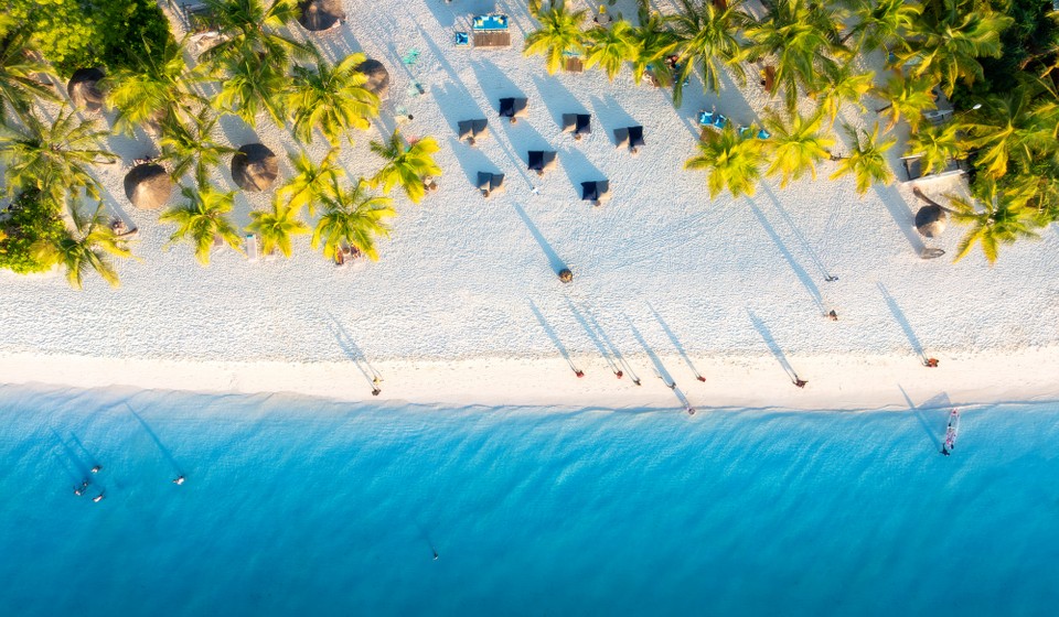 Aerial Zanzibar Beach Photo