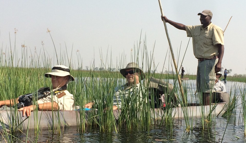 Travelling in a Makoro, Okavango Delta