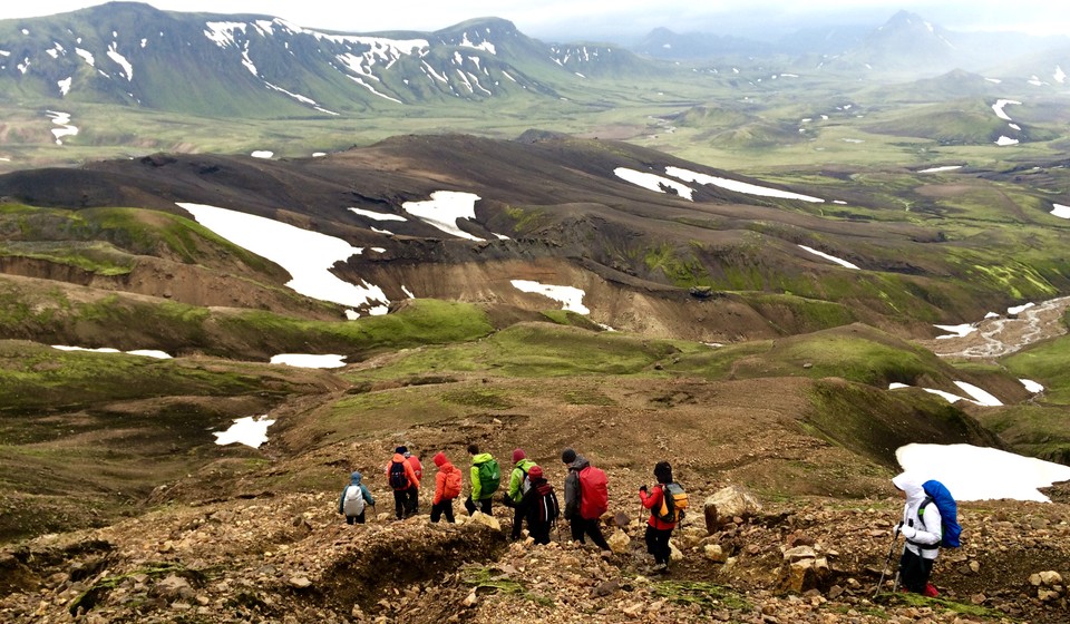 Trekking through the Icelandic Highlands