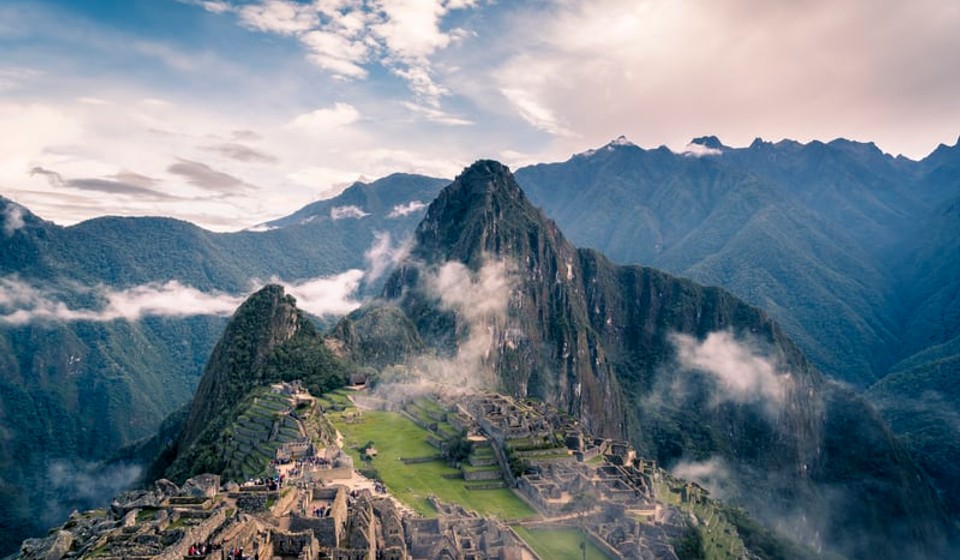 The birds eyeview of Machu Picchu
