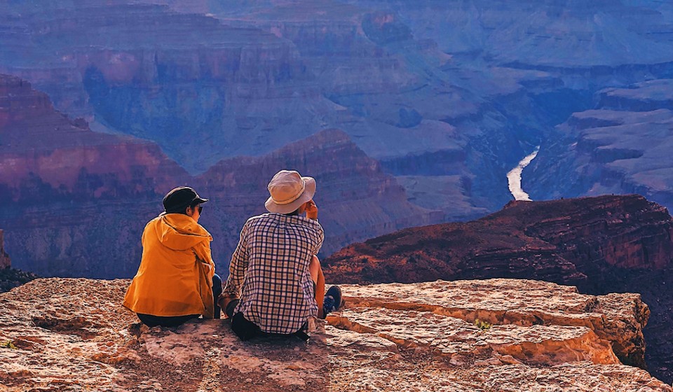 hikers enjoying the Grand Canyon views