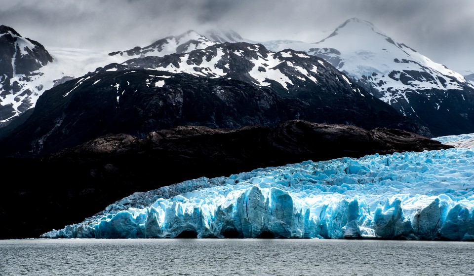 Grey Glacier in Torres Del Paine National Park in Chilean Patagonia