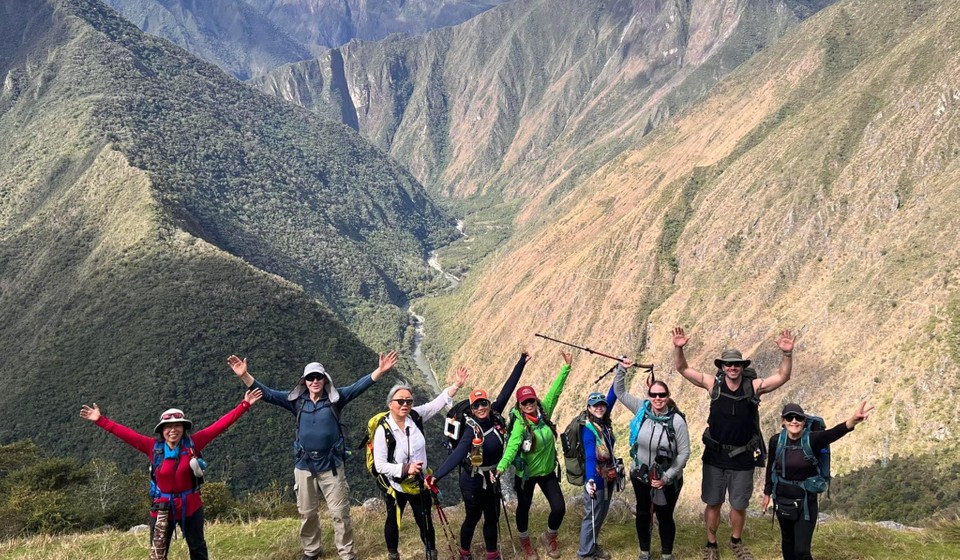 Hikers on inca trail