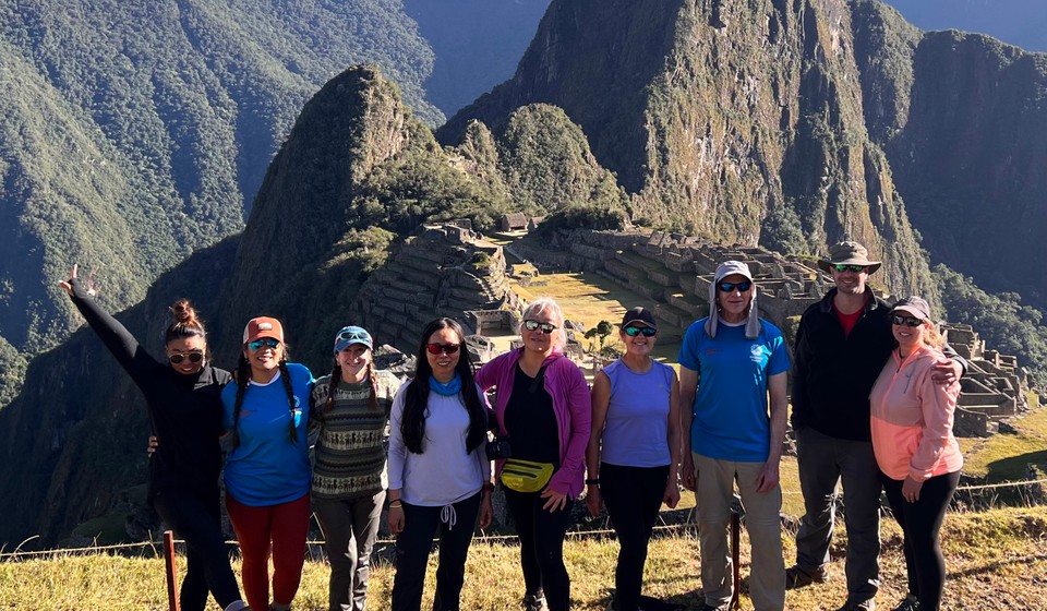 Hiking group at Machu Picchu