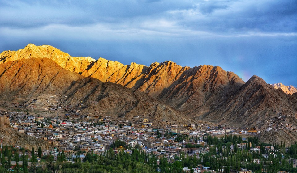Breathtaking view of the city of Leh