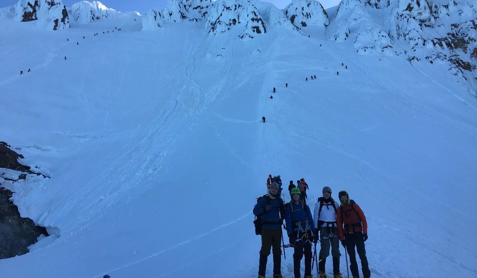 Climbers on Mt Hood