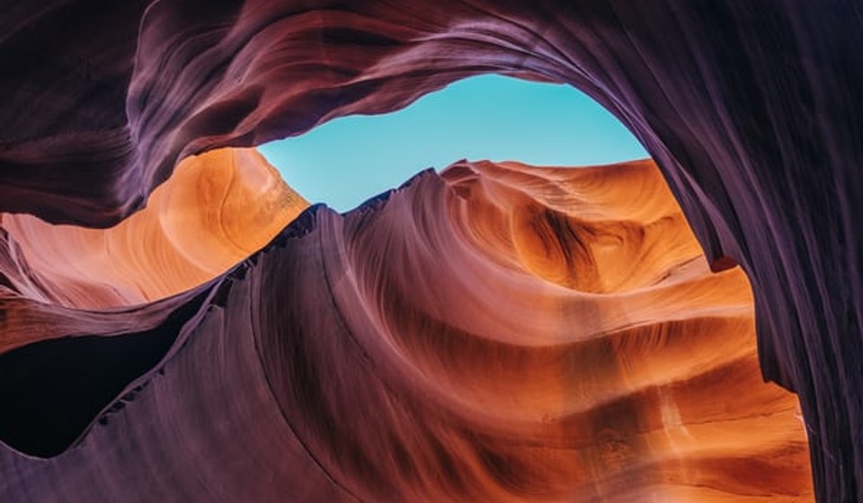 Sky view from the Antelope Canyon