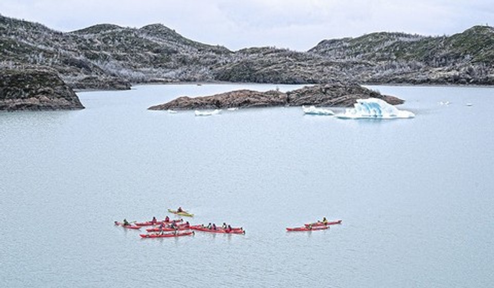 Kayaking in Grey Glacier
