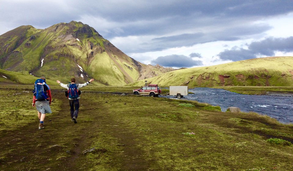 The Laugavegur Trek  is one the best hiking routes in iceland 
